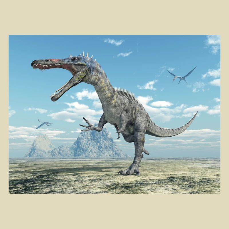 Dinosaure Suchomimus dans un paysage