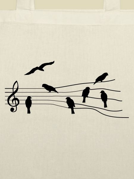 Vögel, Noten. Musik.