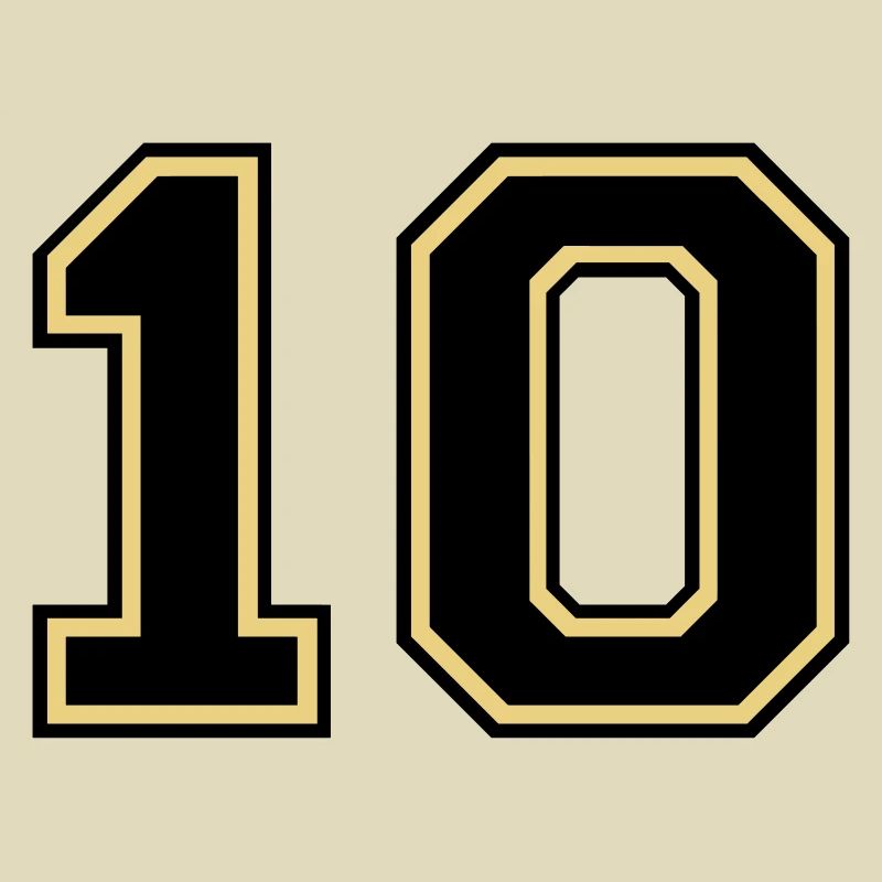 Nummer 10 (anpassbare Farben)