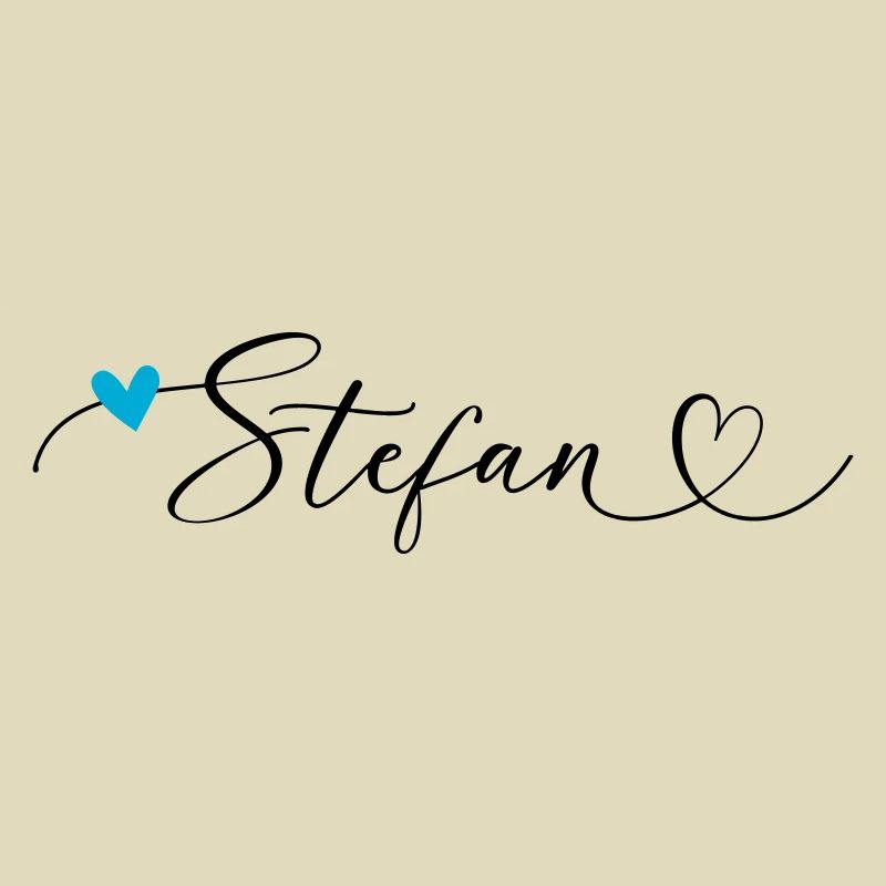 Stefan Surname First name Calligraphy Heart