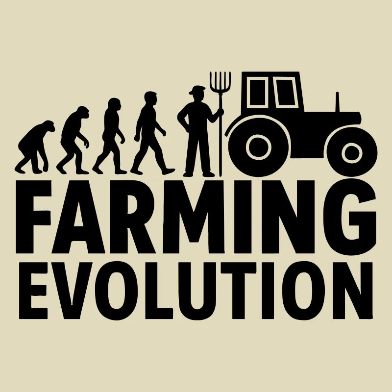Agriculture Evolution Tractor Farmer