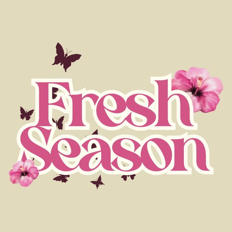 Frische Saison-Blumenschrift