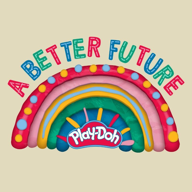 Play-Doh A Better Future Slogan With Rainbow