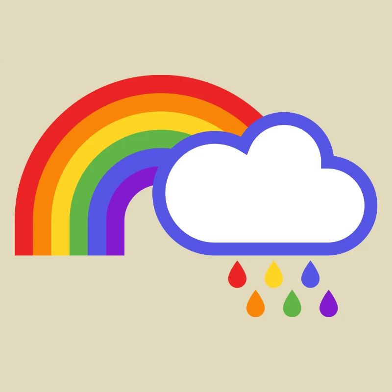 Rainbow with cloud
