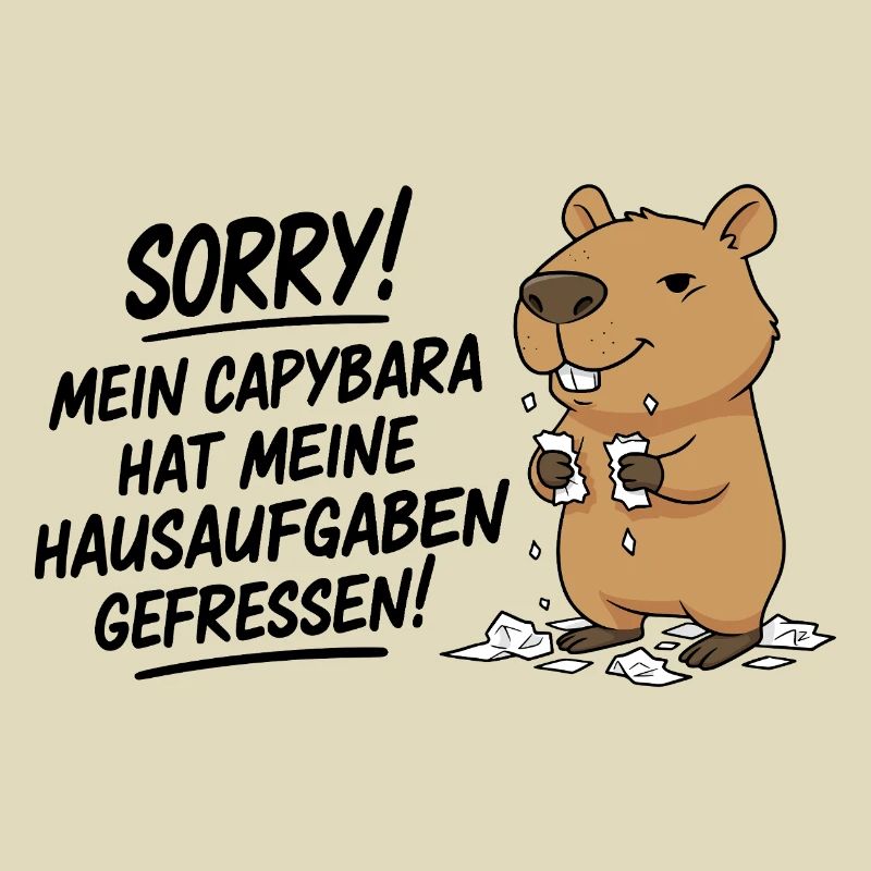 Pardon! Capybara a mangé mes devoirs