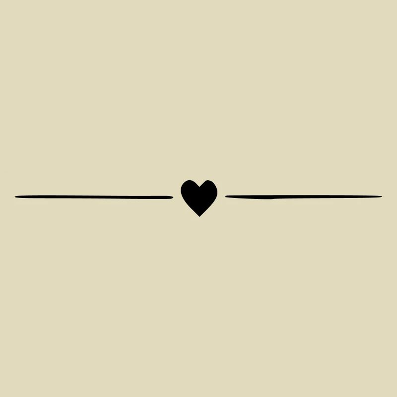 Small heart with black bars. gift