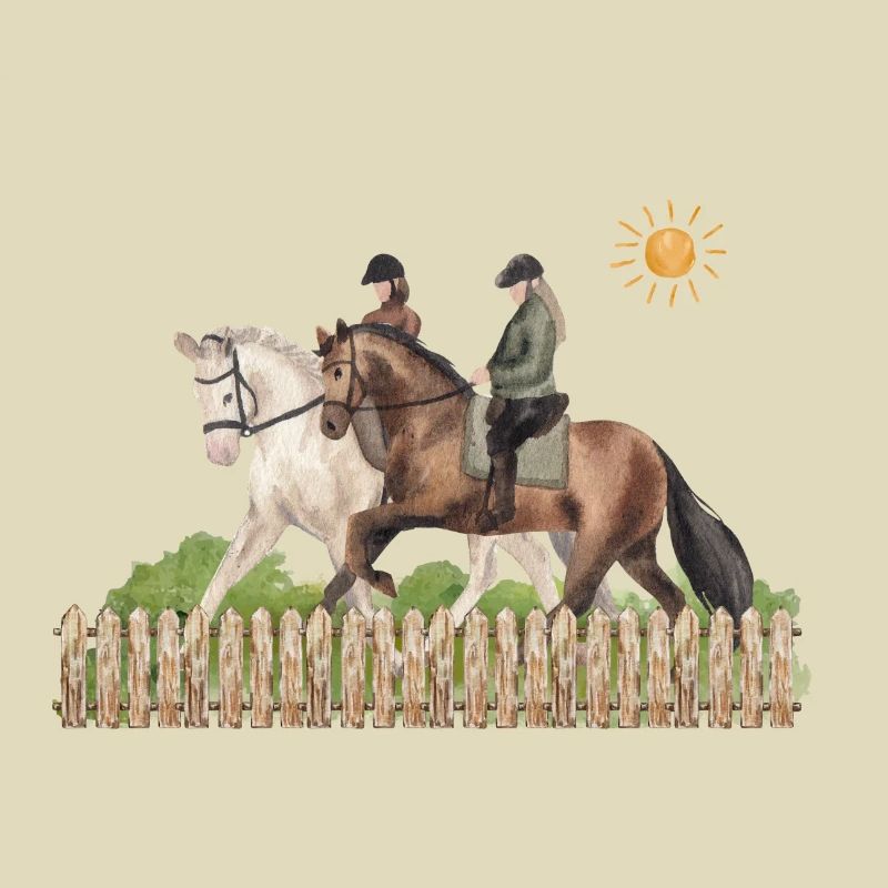 Reiten mit einem Freund.