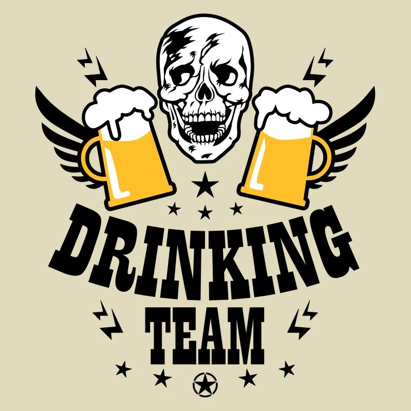 83 Totenkopf Skull 2 Bier DRINKING TEAM Beer