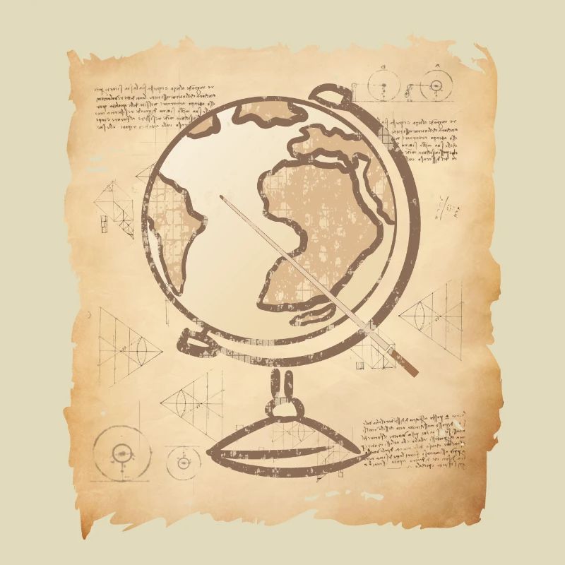 Geography - Vintage Globe & Pointer