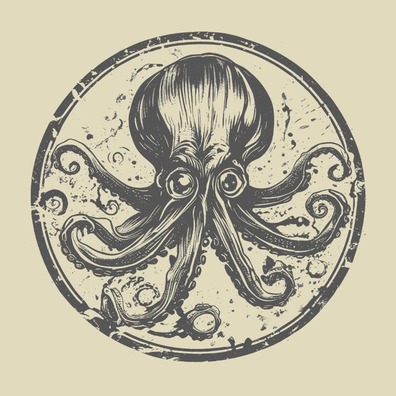 Octopus logo bnw