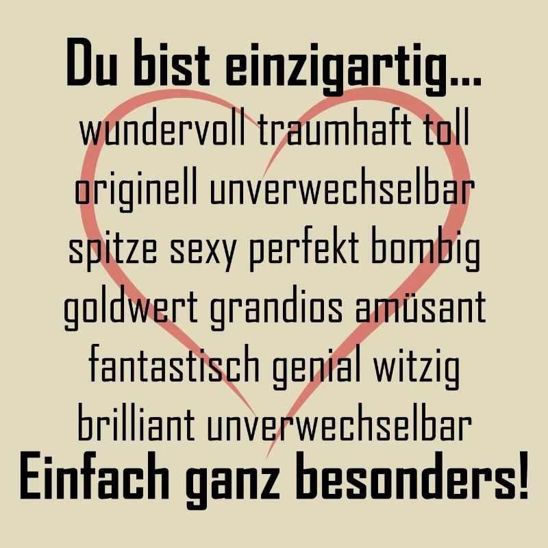 Du bist einzigartig mit Herz