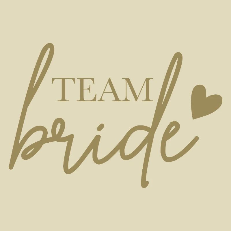Team bride mit herzchen