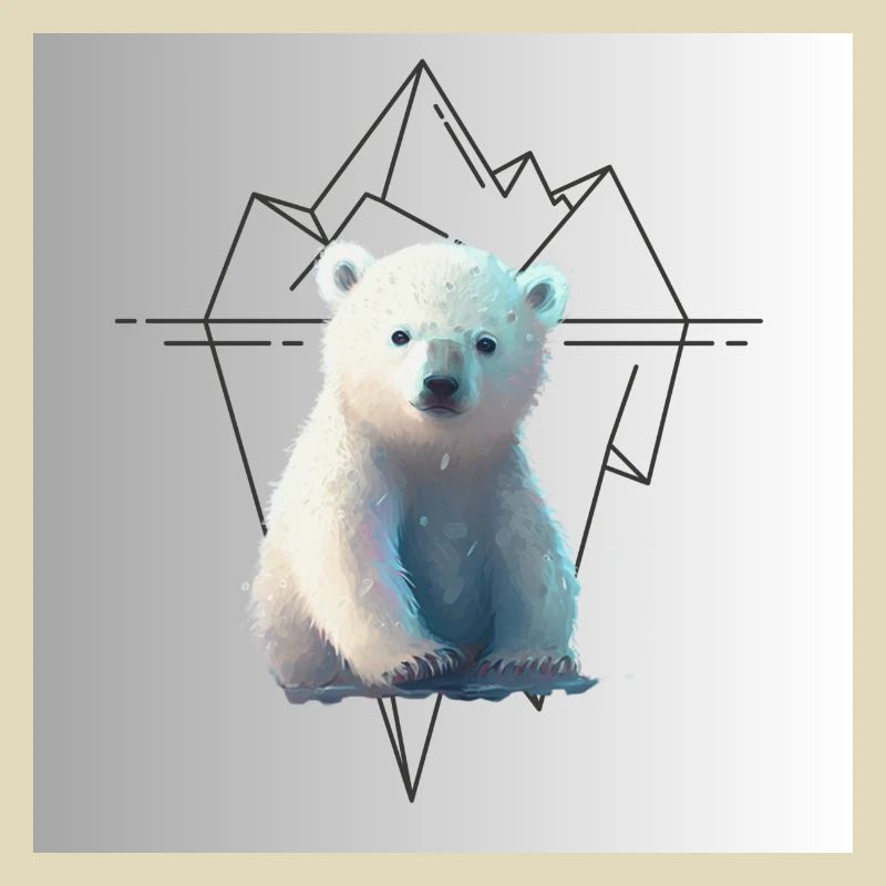 Eisbär mit Hintergrund
