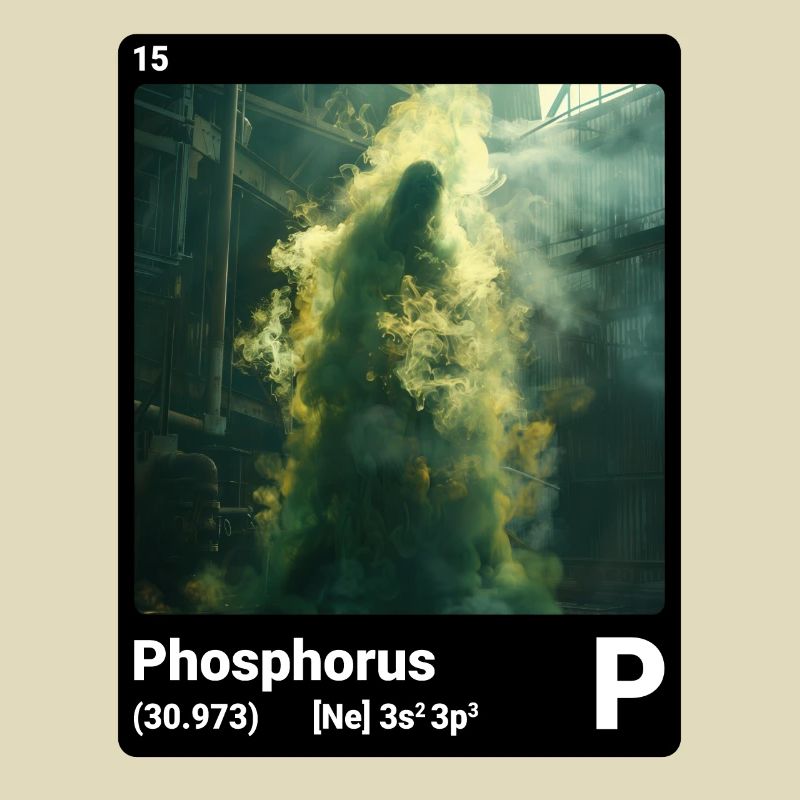 Periodic table element phosphorus (P) 015