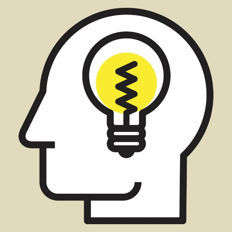 Head with Light Bulb, Creative Ideas