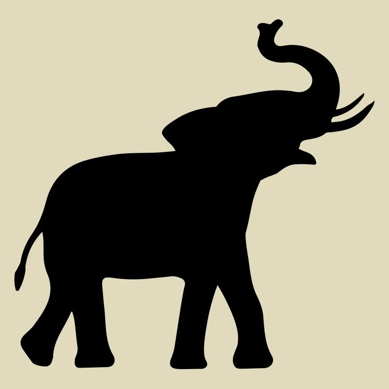 Elefant Silhouette Geschenkidee Elephant