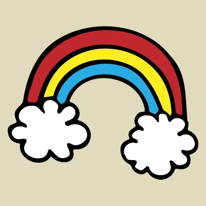 Rainbow two clouds