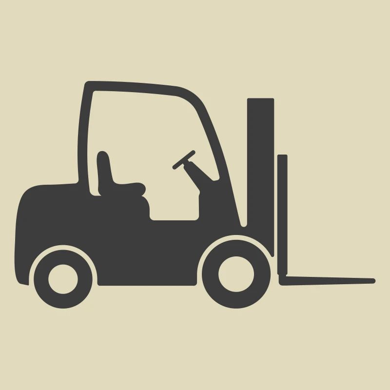 Symbol für Gabelstapler oder Gabelstapler. Logistisch