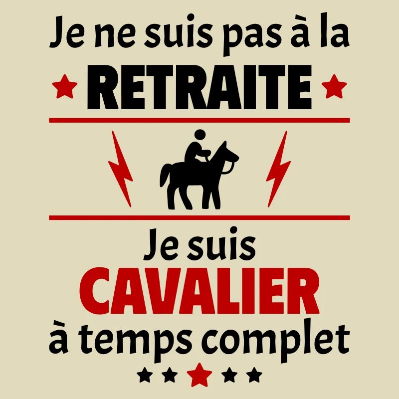 Pas à la retraite cavalier à temps complet, noël