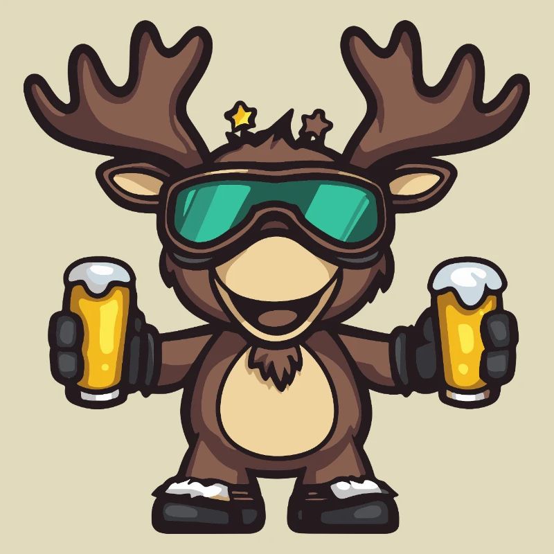 Moose Après Ski Beer Comic