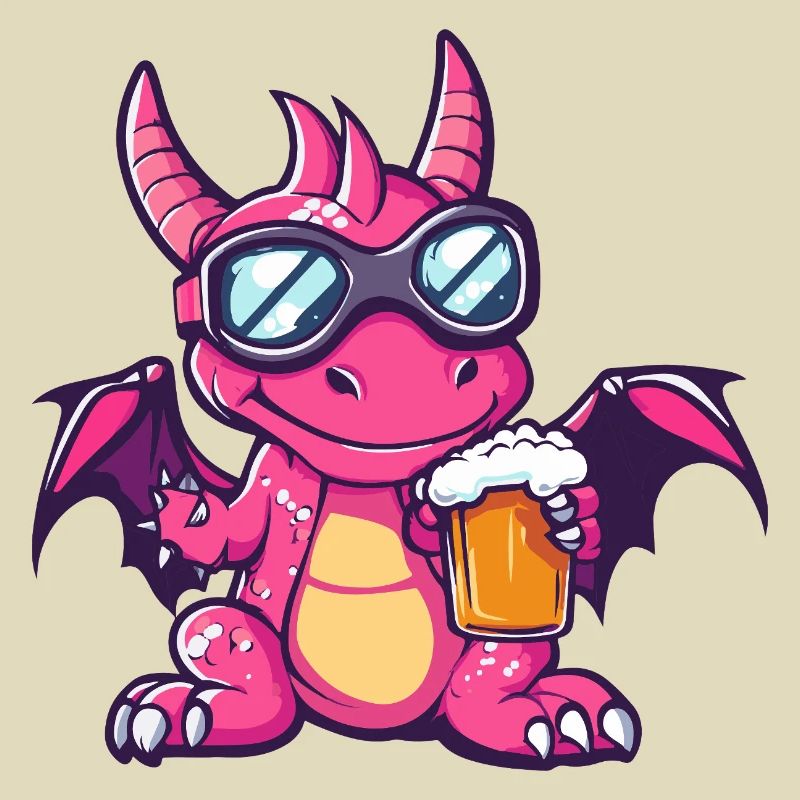 Drache Apres Ski Bier Comic
