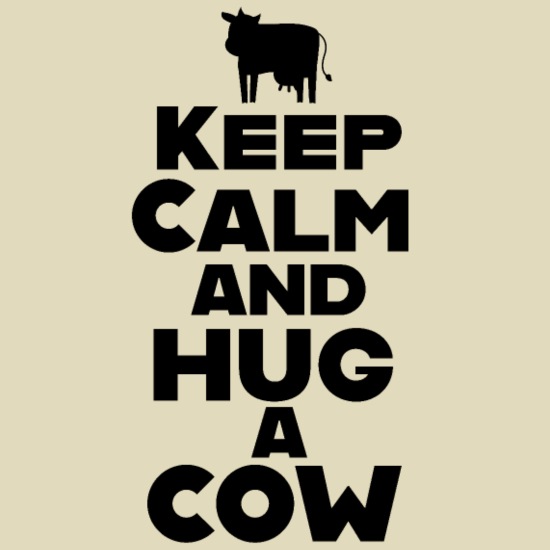 Verslinden Aanleg schroef Blijf kalm en knuffel een koe. Knuffel koeien' Stoffentas | Spreadshirt
