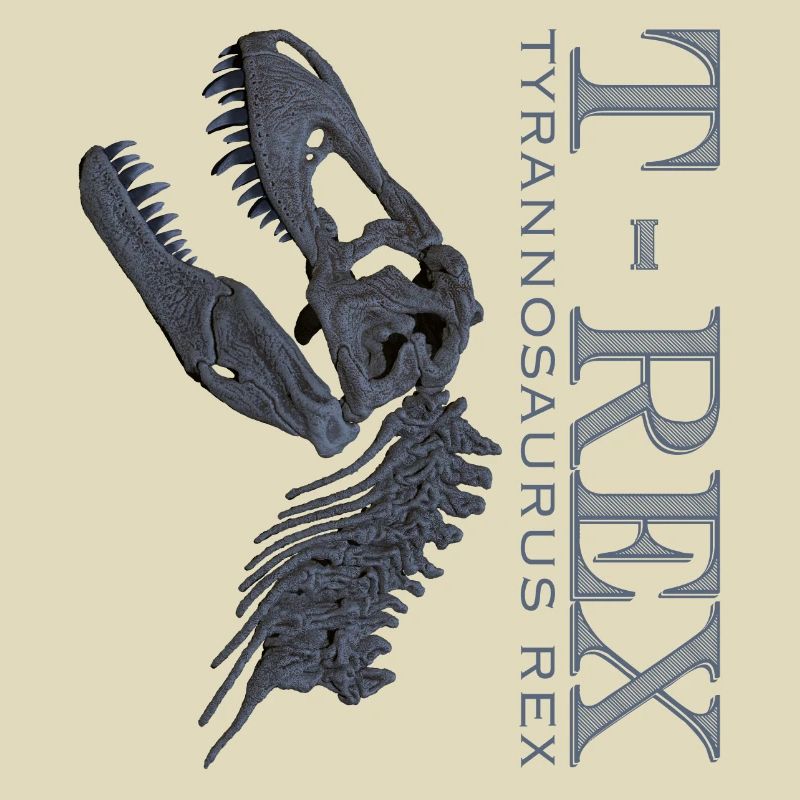 T-Rex Schädel grey