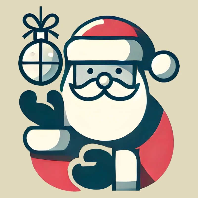 Weihnachtsmann mit Weihnachtskugel