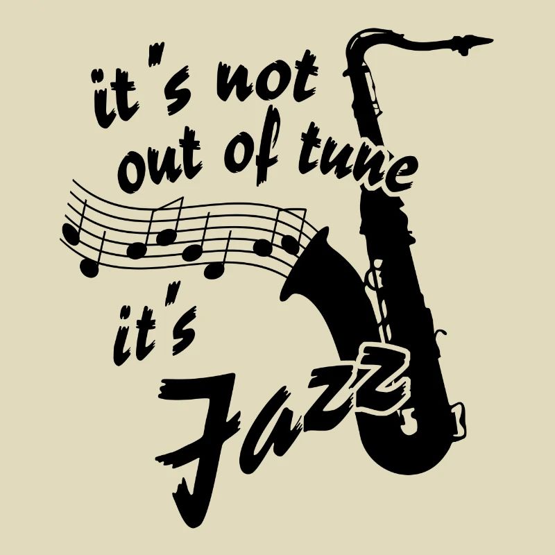 C’est du jazz - saxophone avec des lignes de notes et des notes