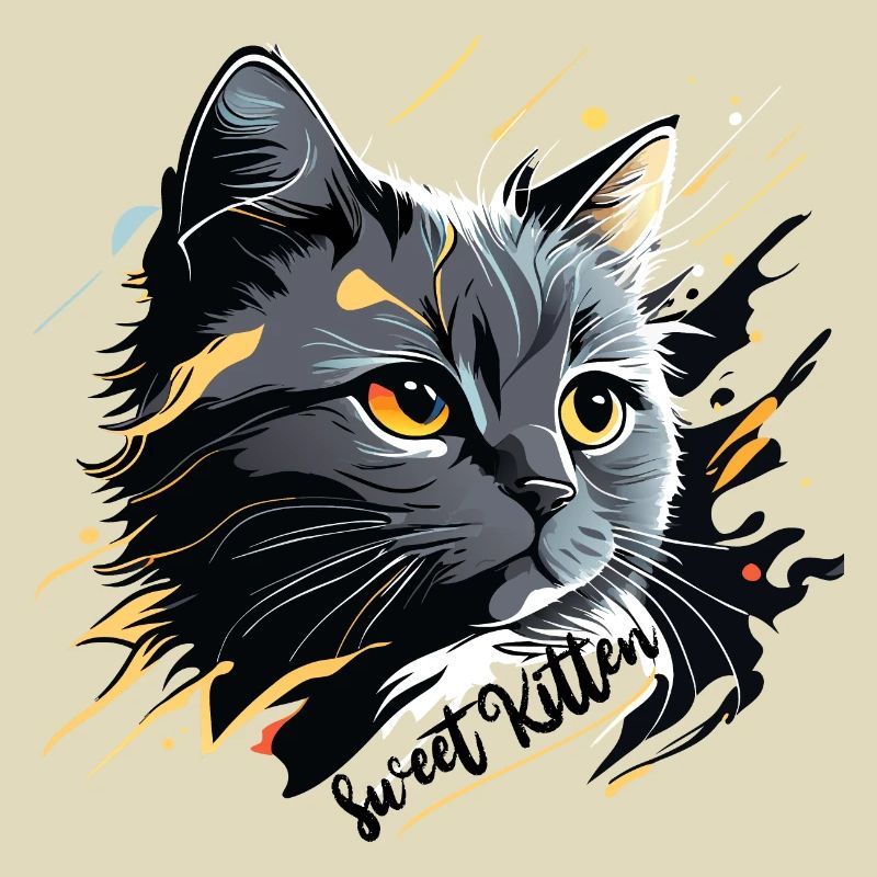 graues Kätzchen, Katze