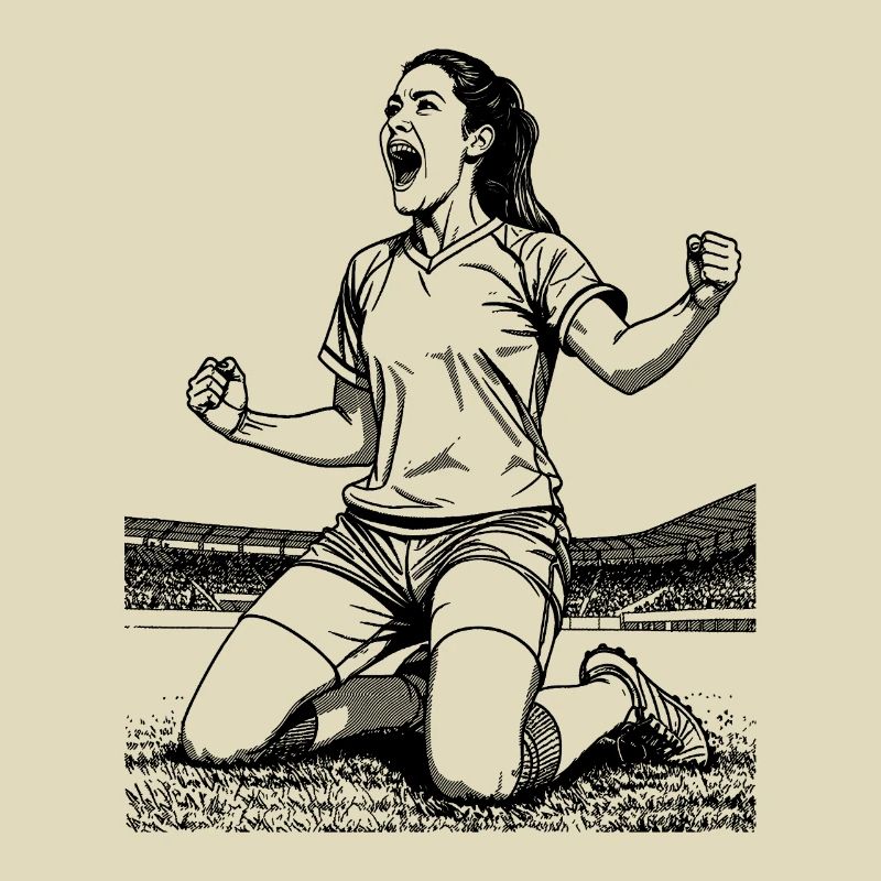 Maillot de footballeur : Célébration du but avec un sentiment de victoire