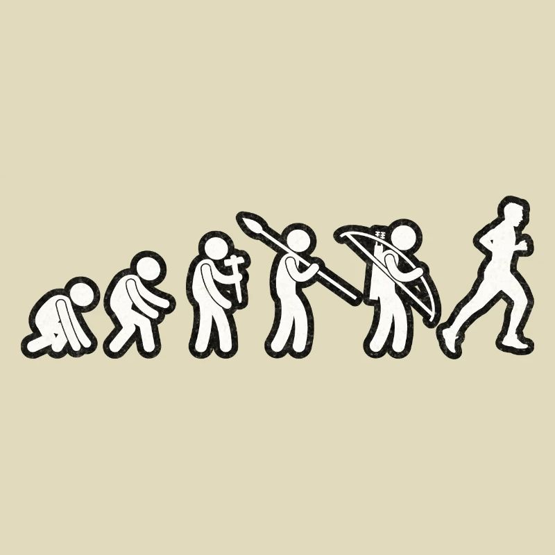 Evolution Running White Grunge
