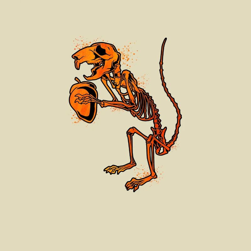 Squirrel Skeleton - Aestethic Goblincore