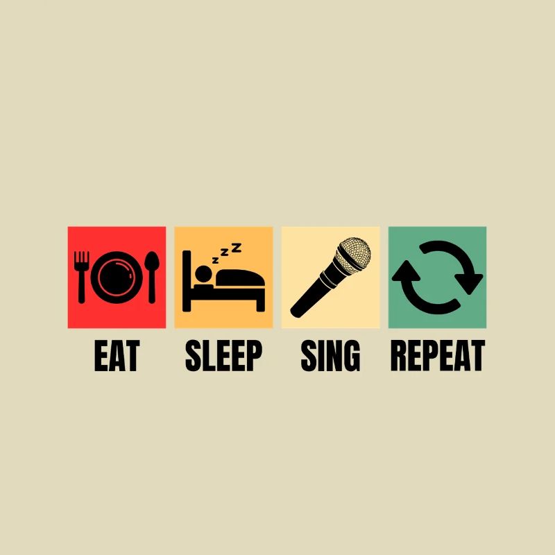 Singen Spruch Sänger Design