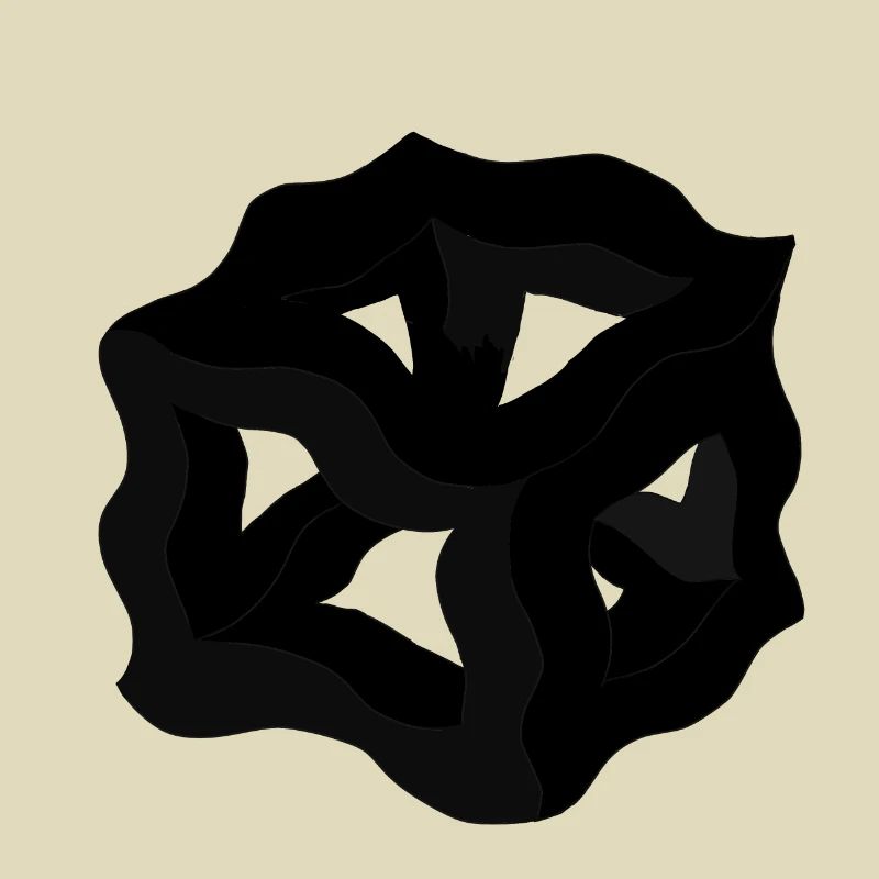 Cube de rêve ou Cube de Platon Noir