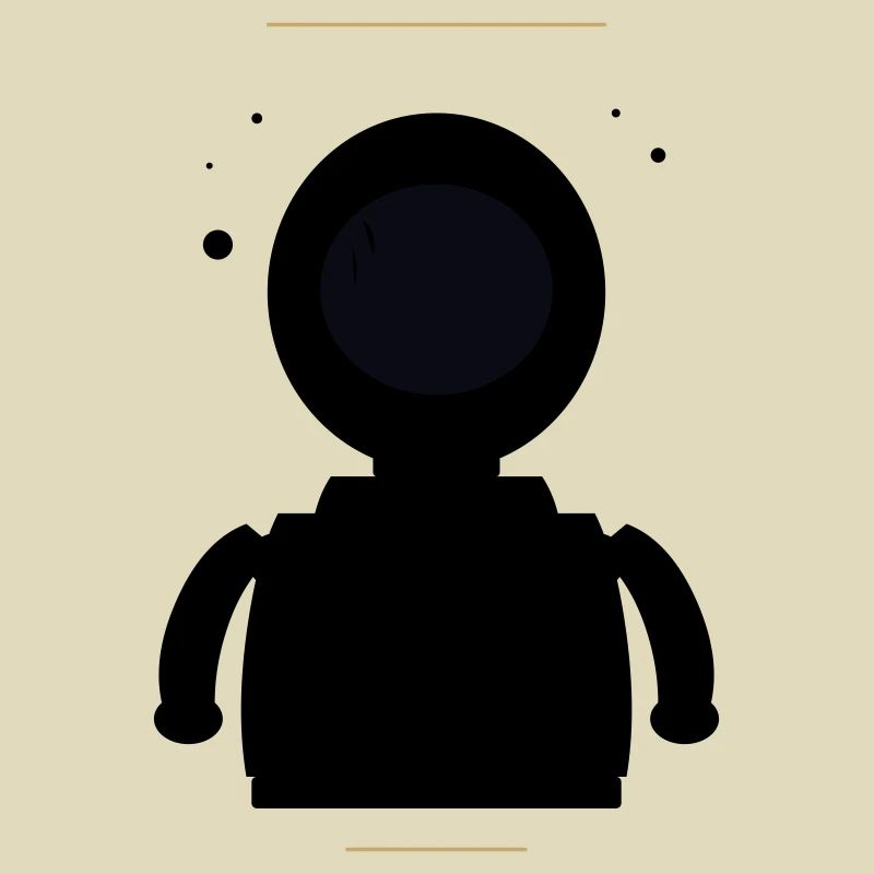 Minimalistischer Schwarzer Mond