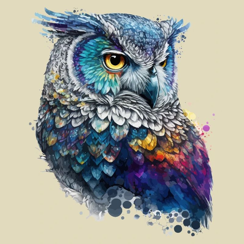 Aquarell Eule