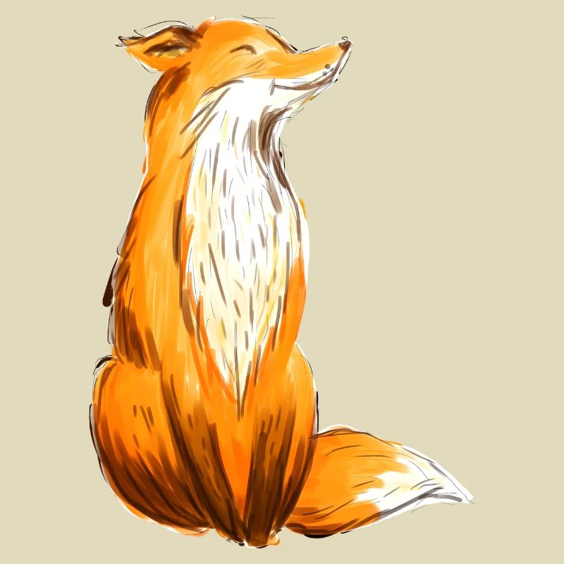 Fuchs sitzend