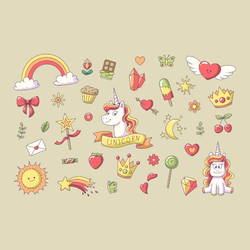 Set Einhorn Querformat