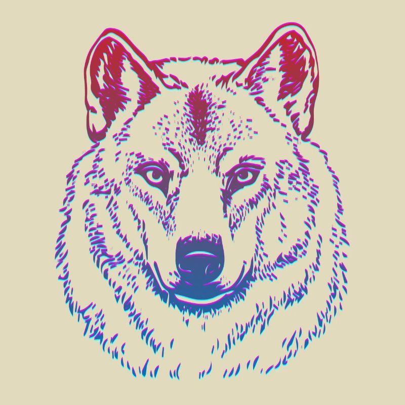 Wolf Kopf Graffiti