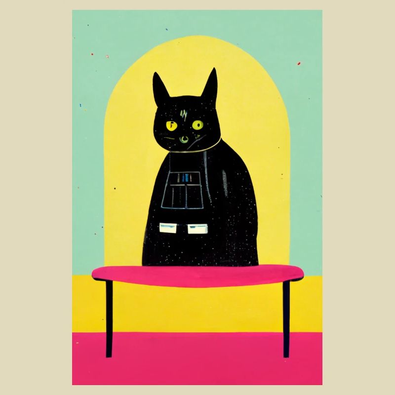 Dark Power Cat Retro