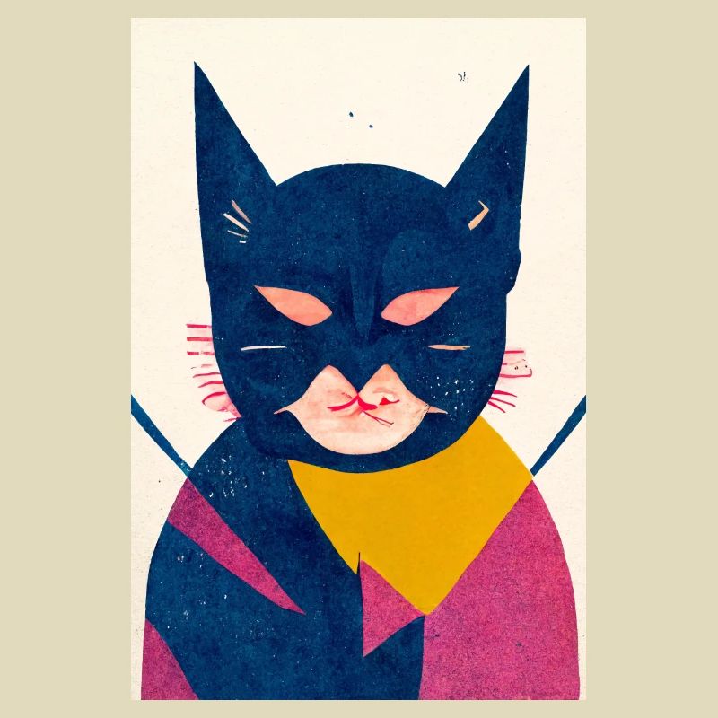 Retro Cat Bat Retro