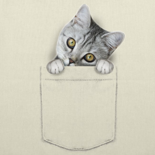 cat pocket - Stoffbeutel