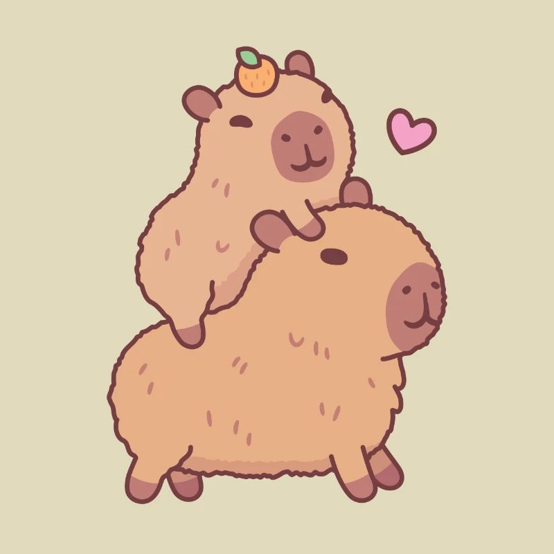 Mignon bébé capybara faisant du stop