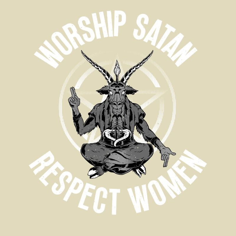 Worship Satan Baphomet Satanic Goat Devil Goth