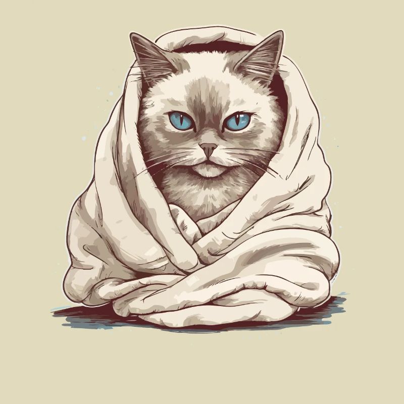 Katze in einer Decke