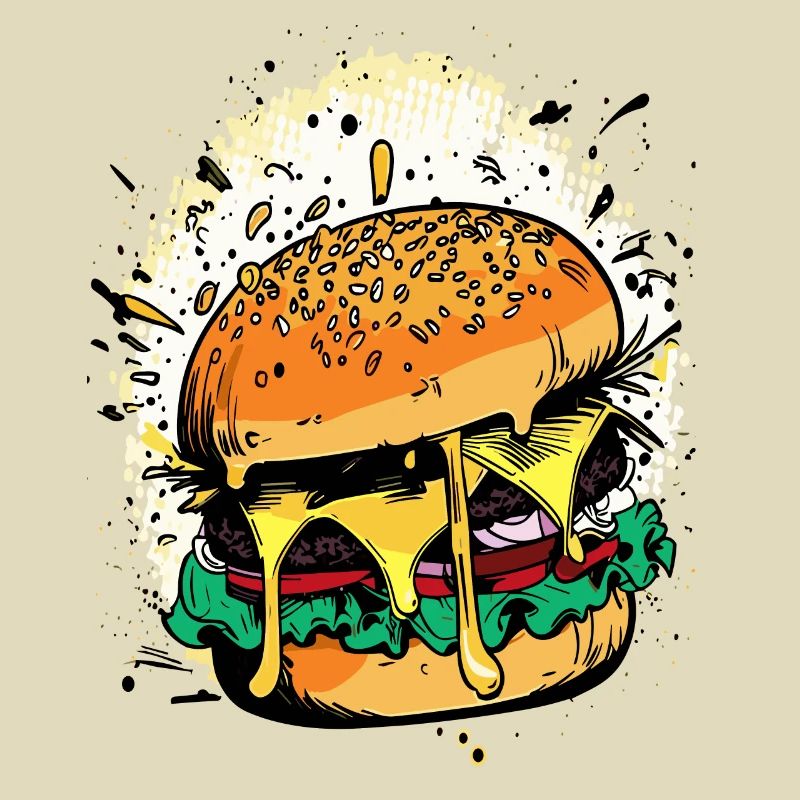 Cheeseburger Comic Burger