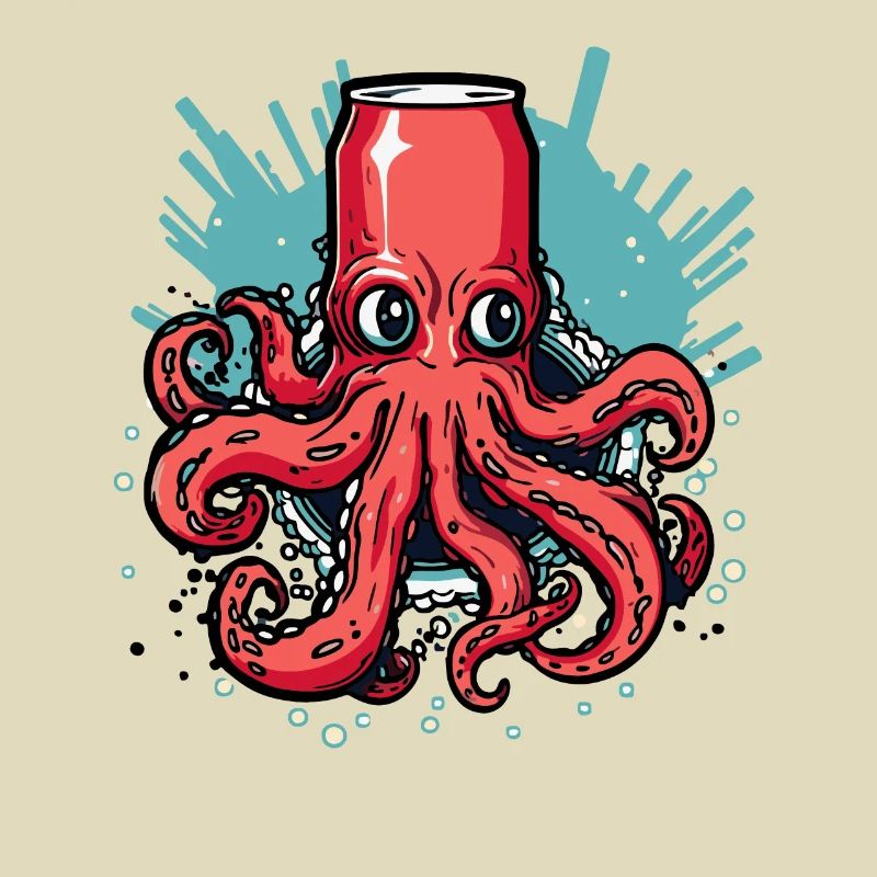 Une canette de limonade Funny Kraken