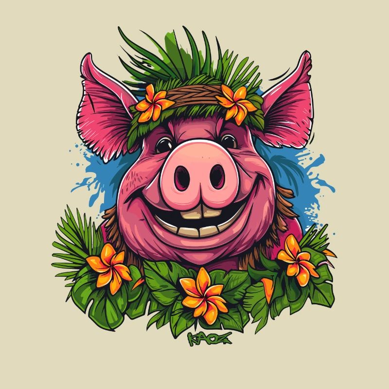 Île de Pâques Vacances Plage Fleurs Cochon