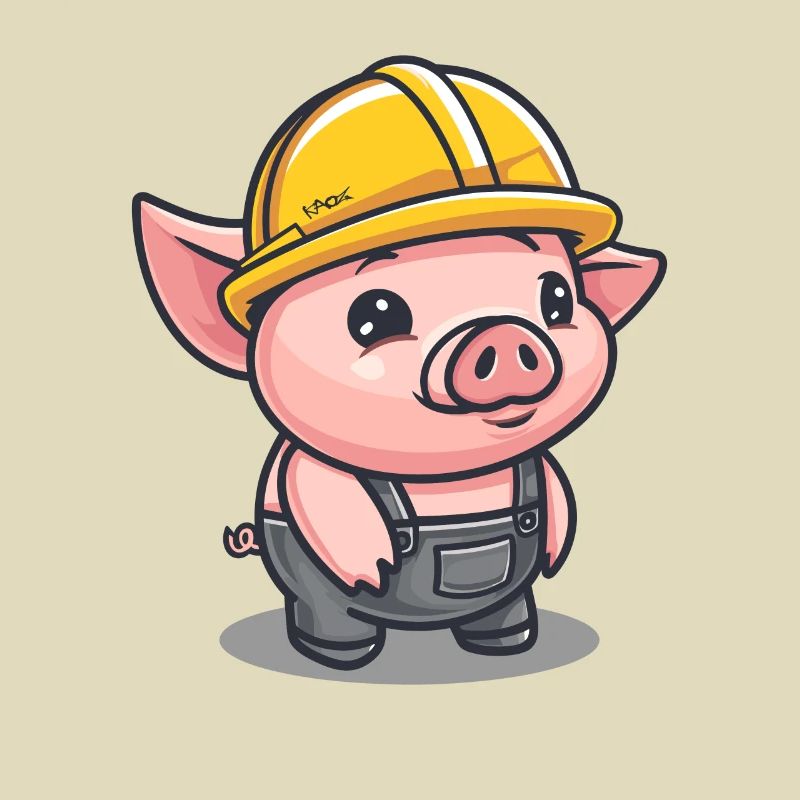 Travailler comme artisan ouvrier du bâtiment cochon